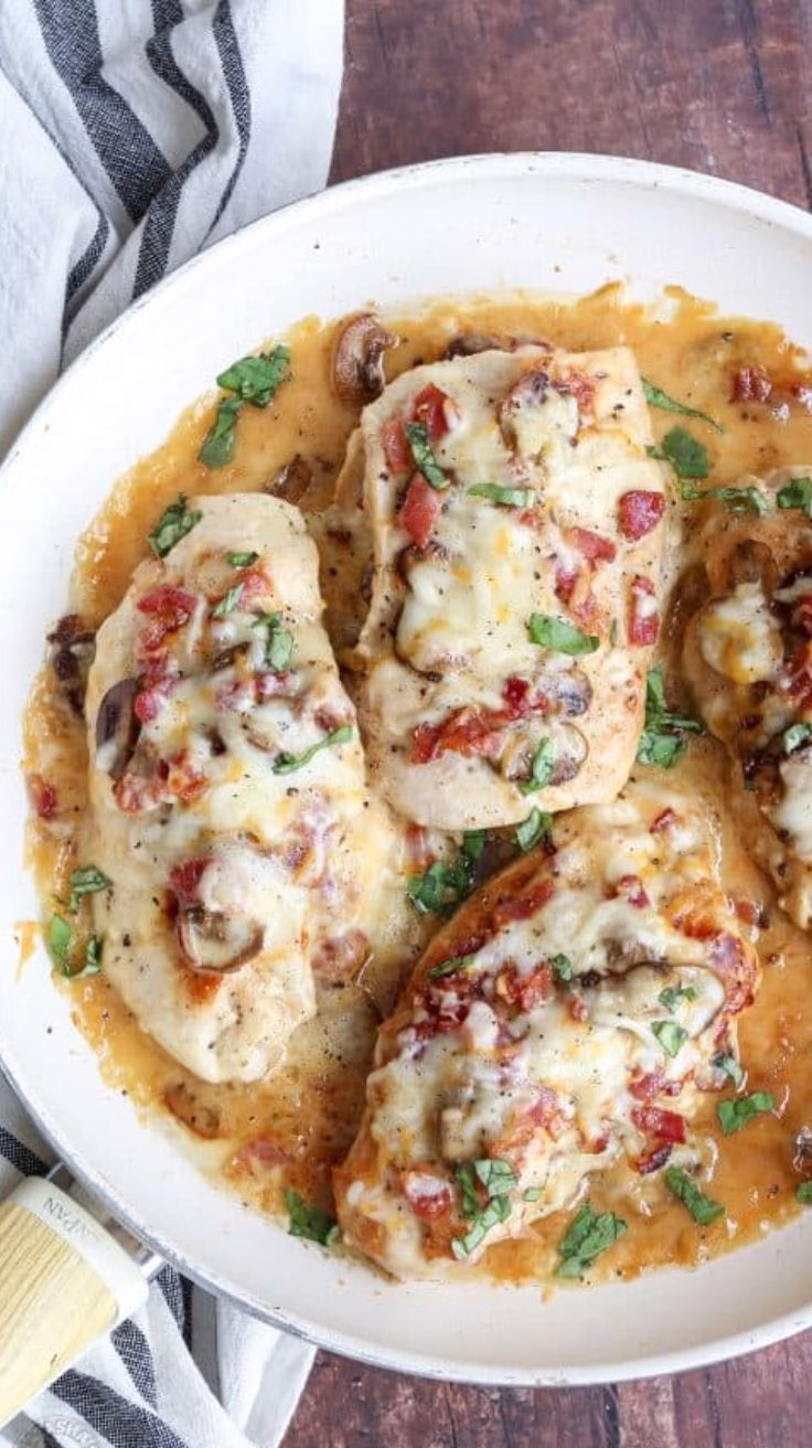 Bacon Mushroom Stuffed Chicken Recipe
