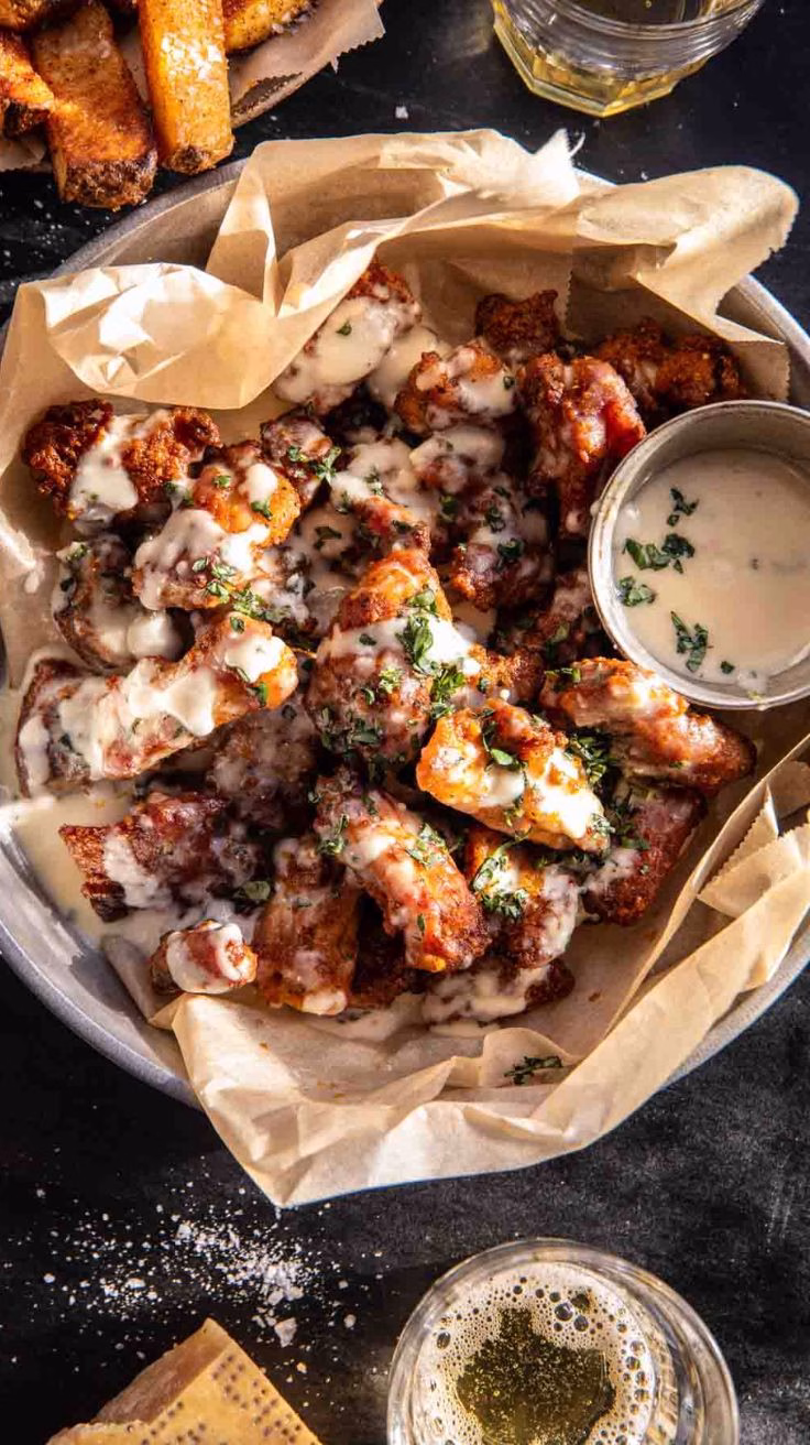 Baked Garlic Parmesan Boneless Wings
