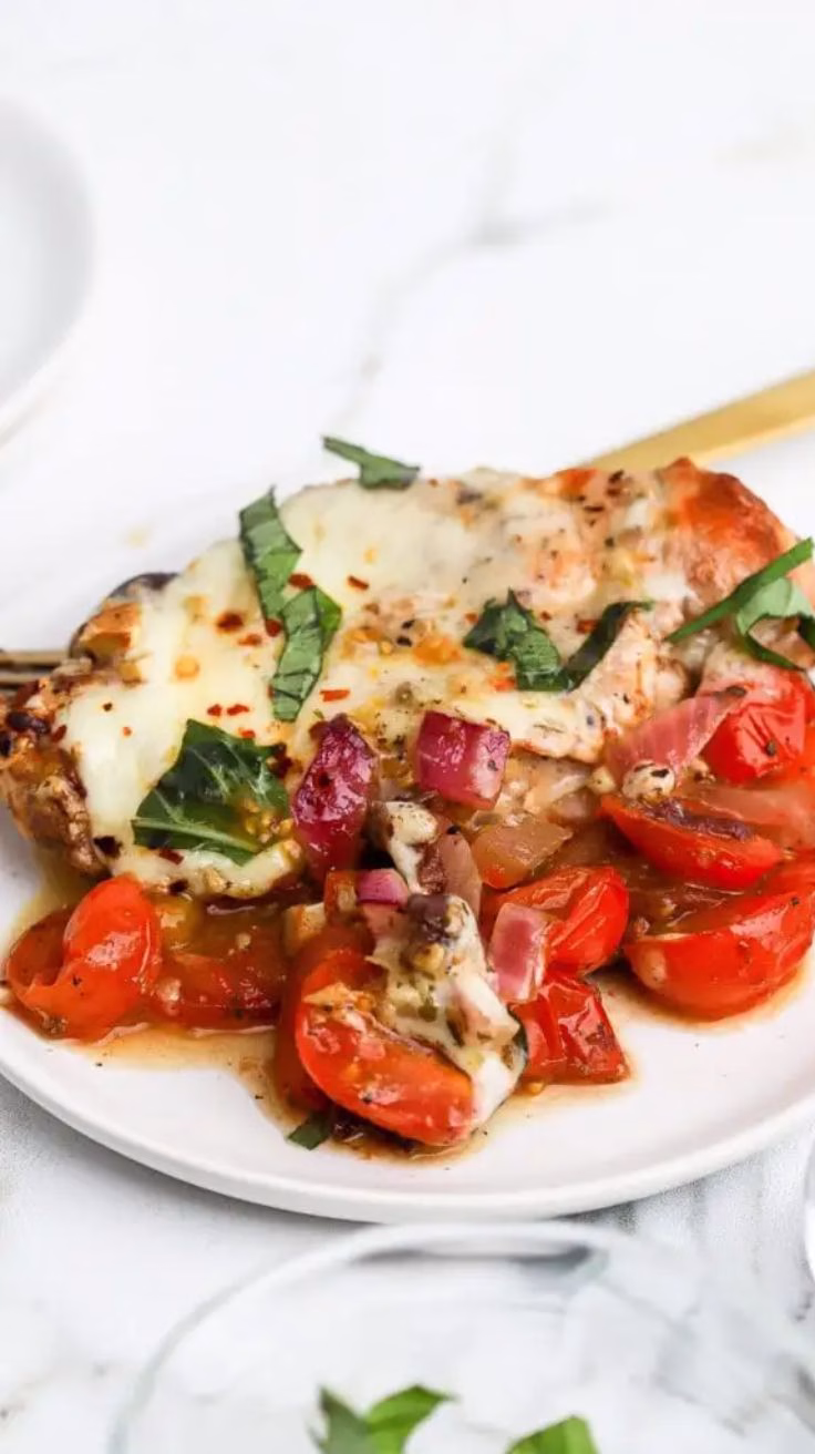 Balsamic Baked Chicken Breast with Mozzarella Cheese