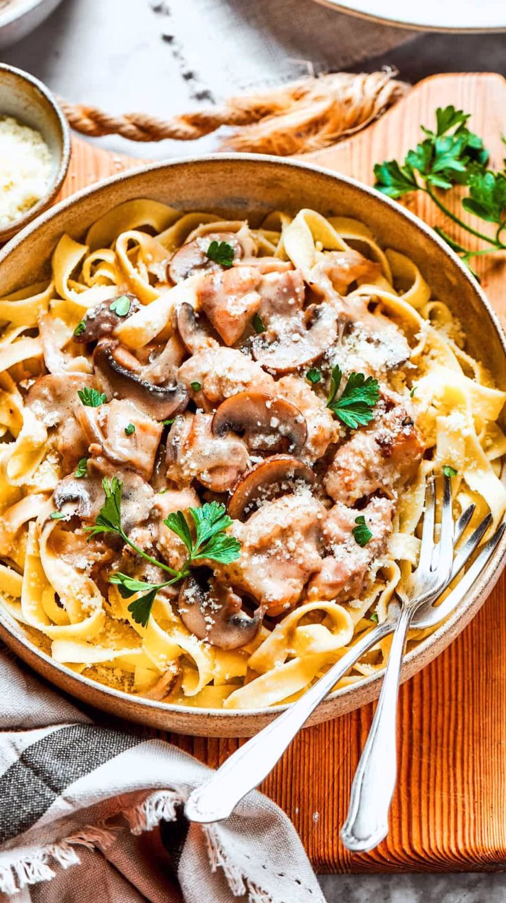 Chicken Marsala Fettuccine Recipe