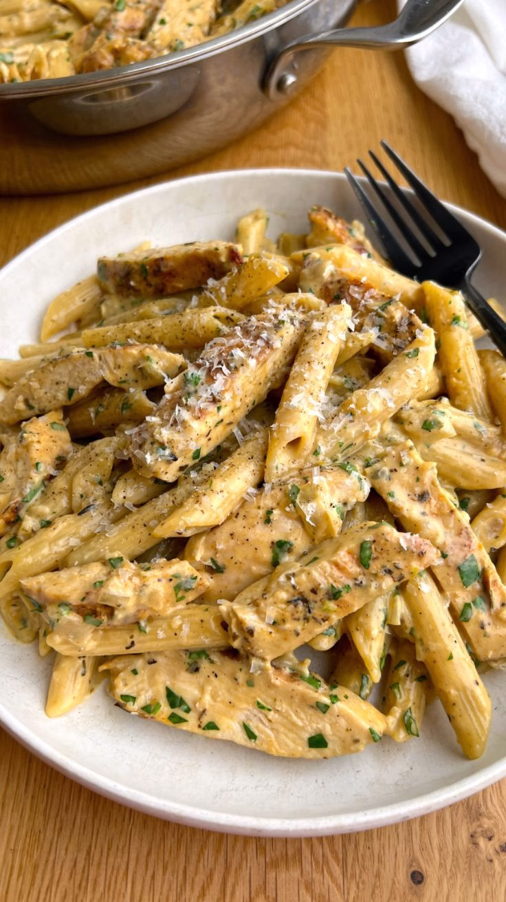 Easy Garlic Parmesan Chicken and Pasta Recipe