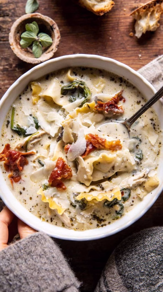 Creamy Chicken Lasagna Soup