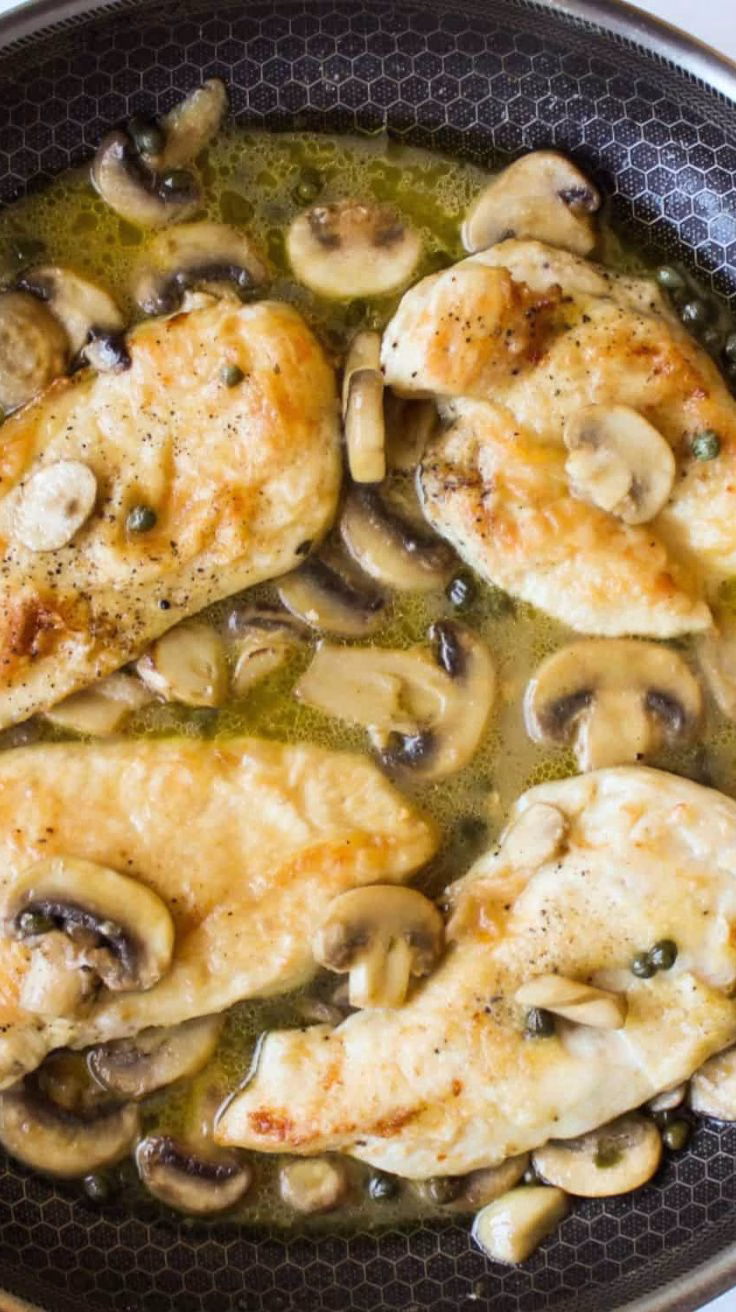 Chicken Piccata with Mushrooms and Capers Recipe