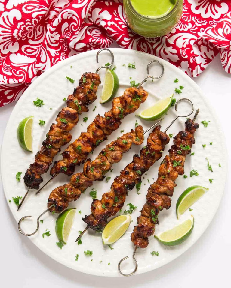 Peruvian Grilled Chicken Skewers Recipe