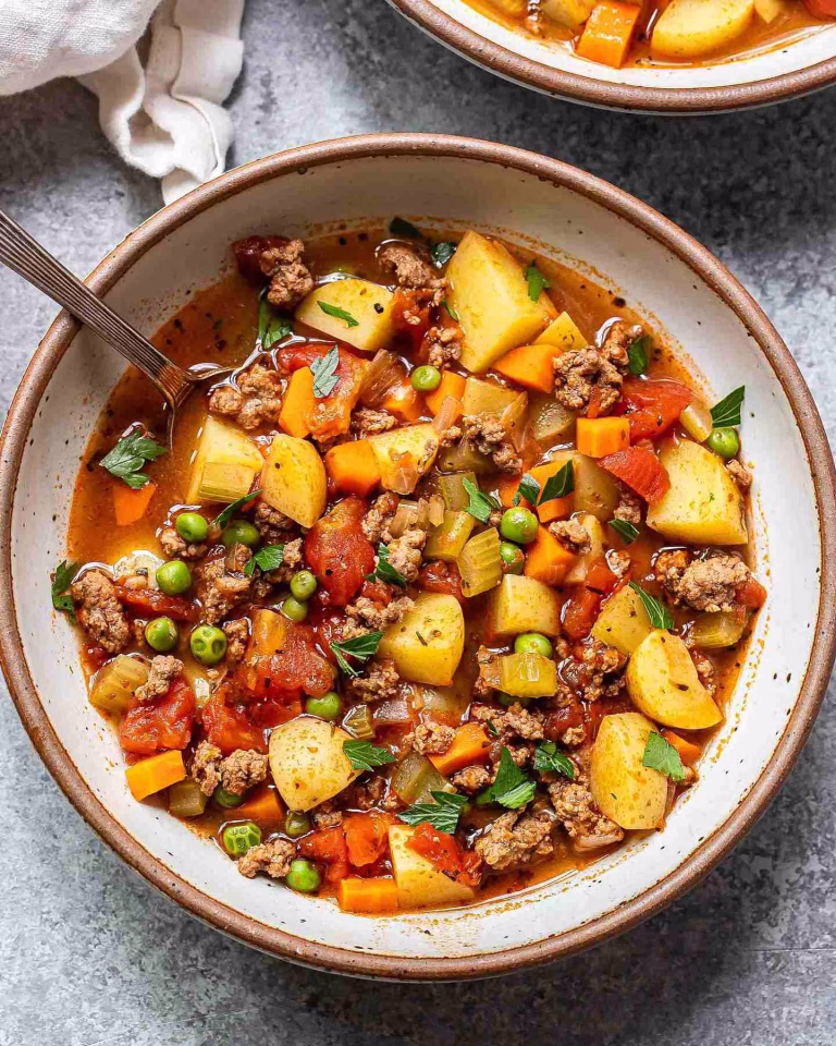 ground beef vegetable soup recipe
