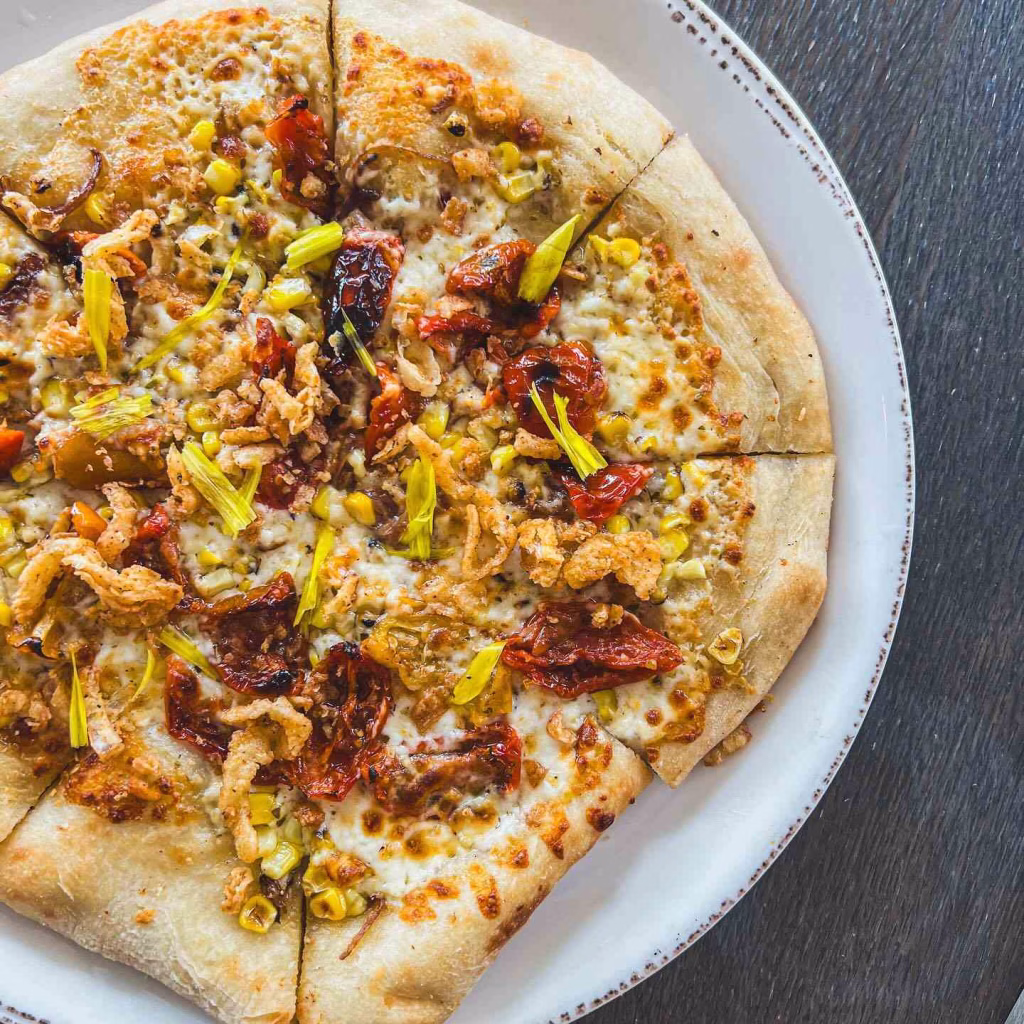 BBQ Chicken and Corn Pizza