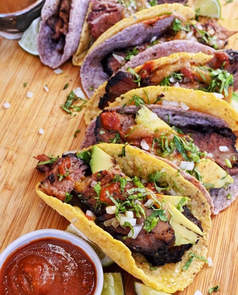 Brisket Tacos with Pineapple-Habanero Salsa