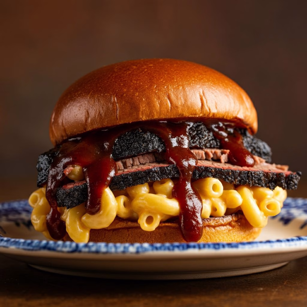 Brisket and Mac ‘n’ Cheese Grilled Sandwiches