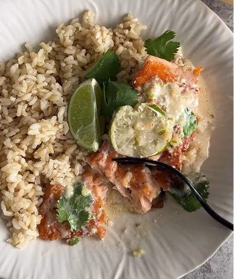 Coconut Lime Grilled Salmon