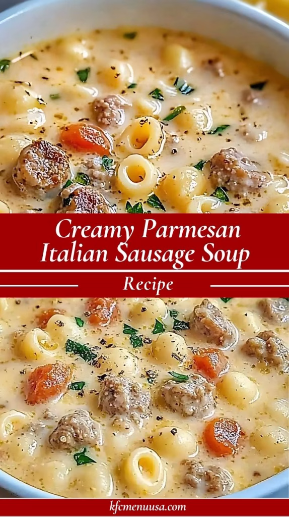 Creamy Parmesan Italian Sausage Soup Recipe