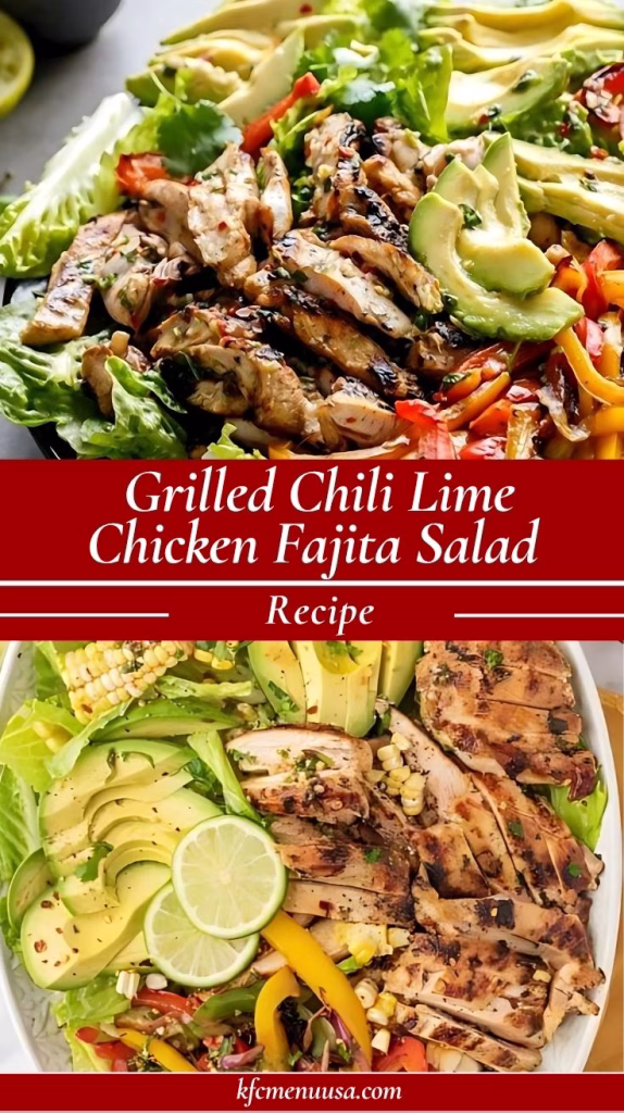Grilled Chili Lime Chicken Fajita Salad Recipe