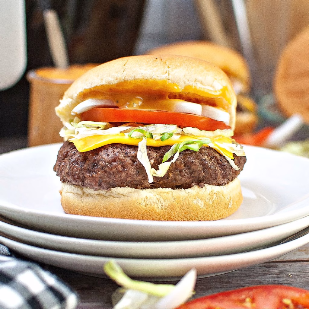 Juicy Air Fryer Burgers