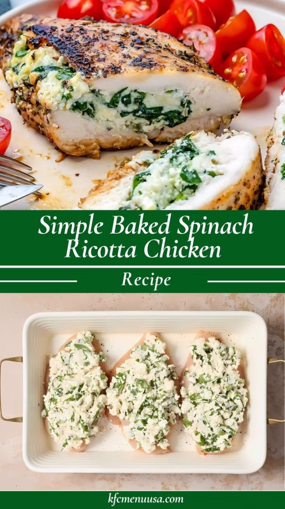 Simple Baked Spinach Ricotta Chicken Recipe