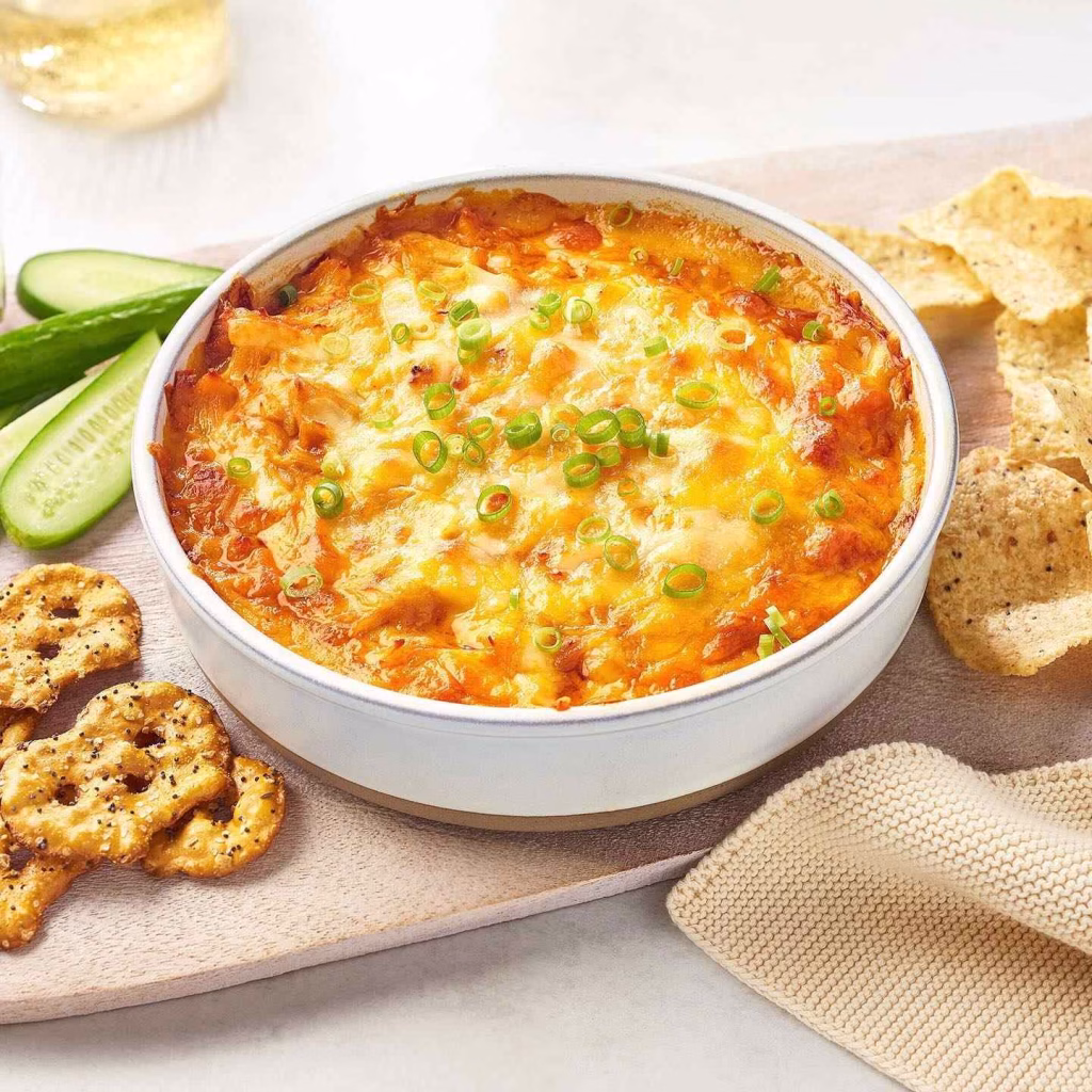 Smoked Buffalo Chicken Queso Dip