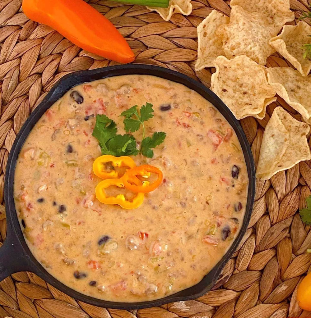 Smoked Queso Dip with Cream Cheese