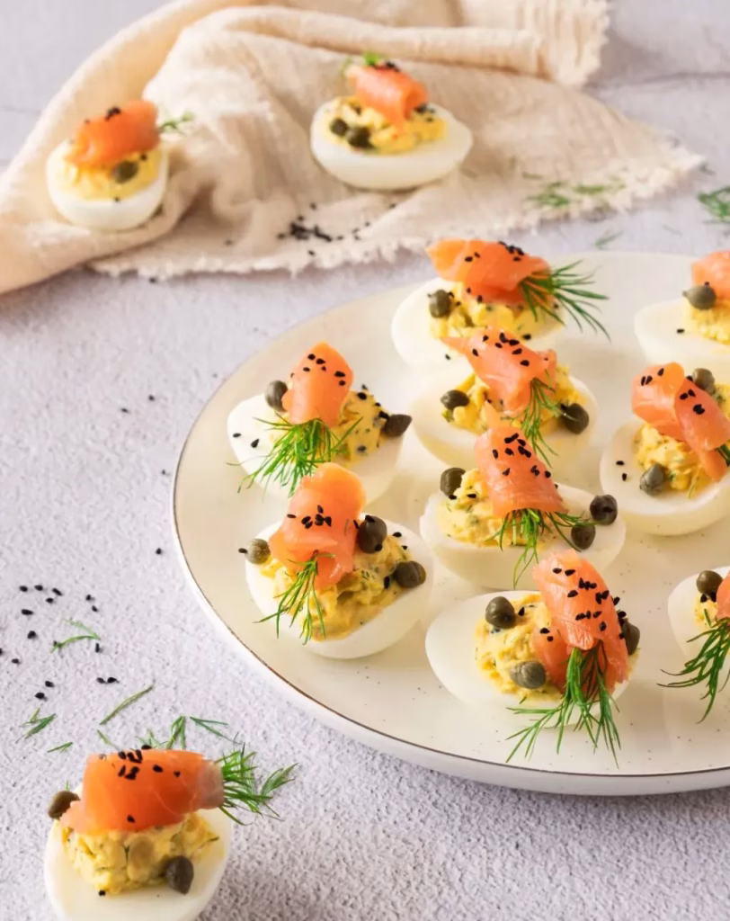 Smoked Salmon Deviled Eggs