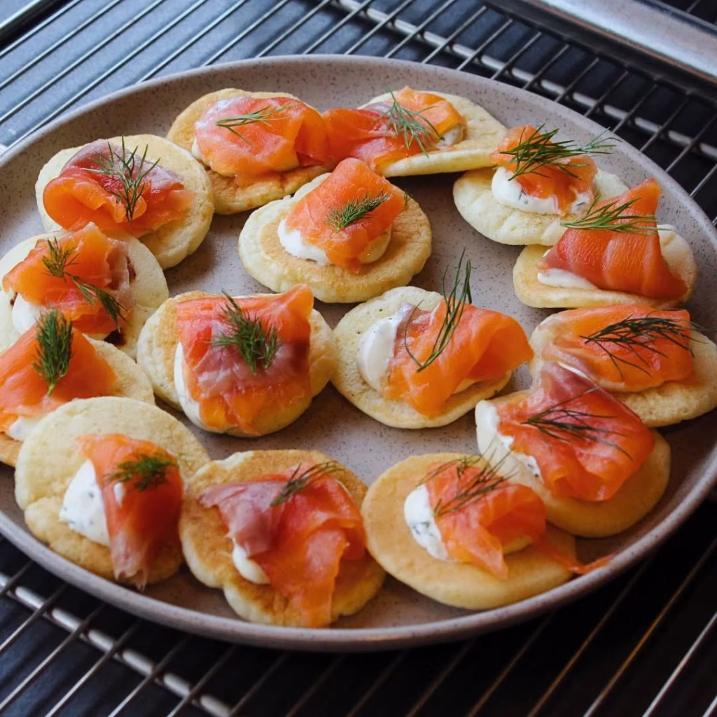 Smoked Salmon on Blinis