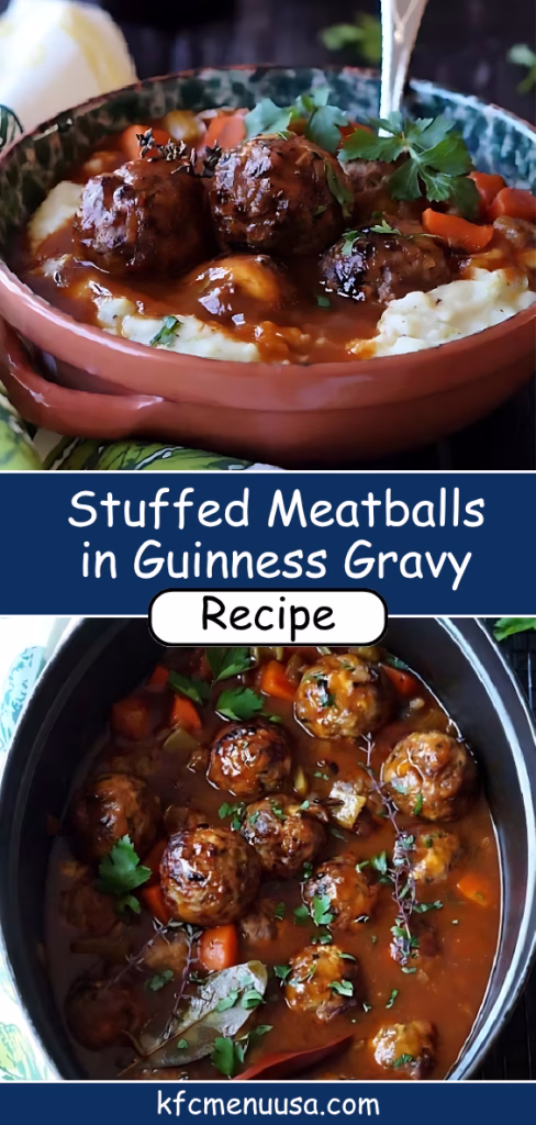 Stuffed Meatballs in Guinness Gravy Recipe