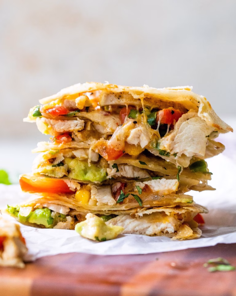 Chicken and Avocado Quesadillas