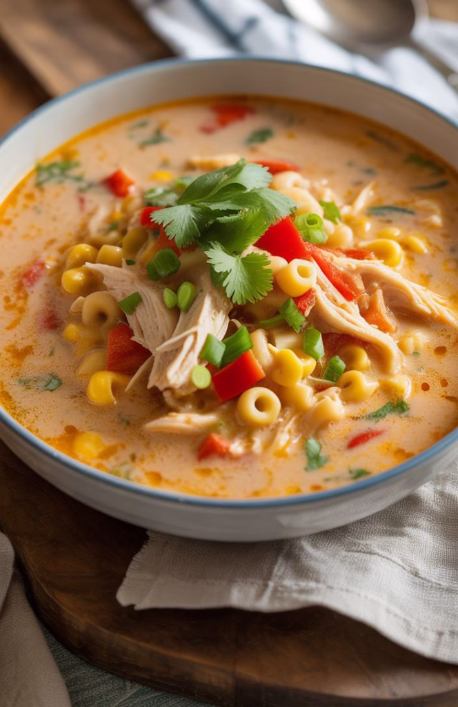 Creamy Parmesan Cajun Chicken Pasta Soup Recipe