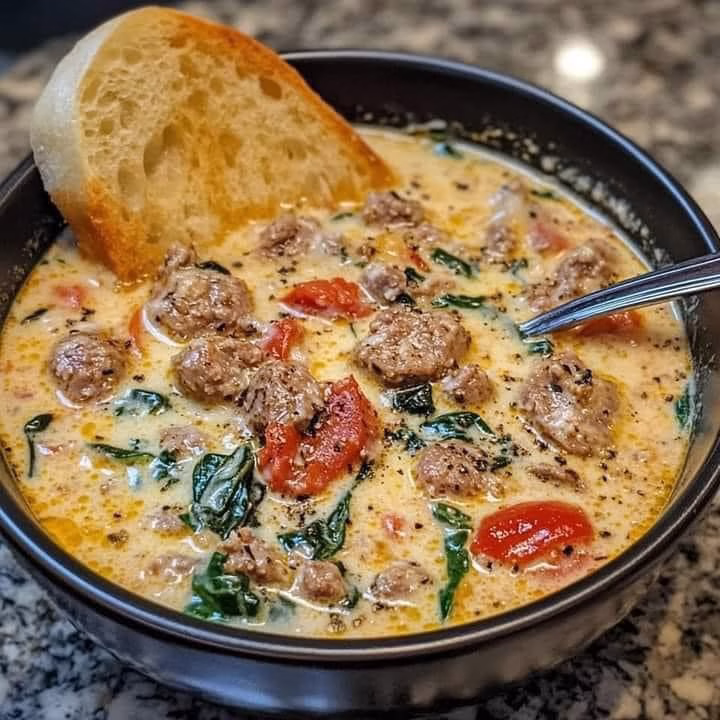 Creamy Parmesan Italian Sausage Soup Recipe