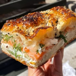 smoked salmon sandwich
