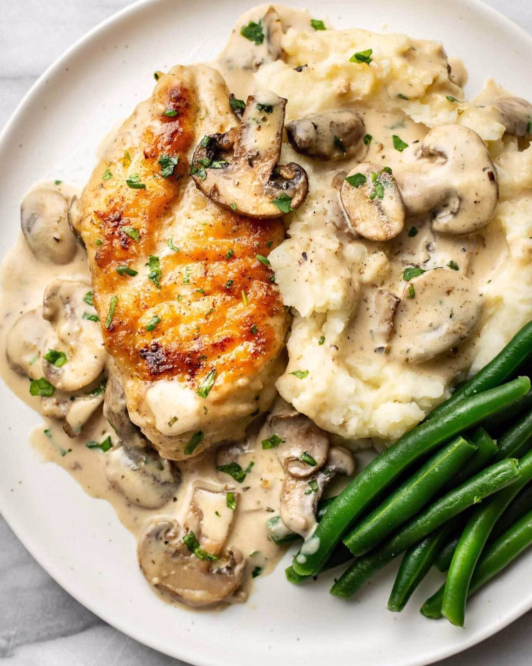Chicken Mushroom Cream Sauce Recipe
