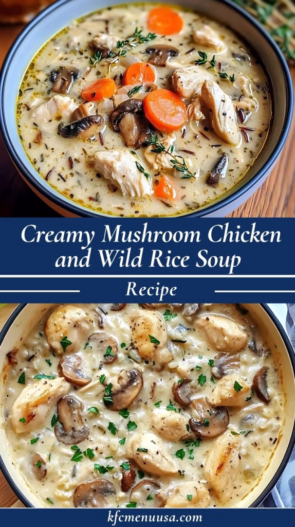 Creamy Mushroom Chicken and Wild Rice Soup Recipe