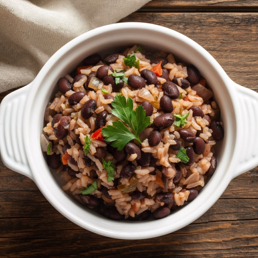 Cuban Inspired Black Bean Rice Recipe