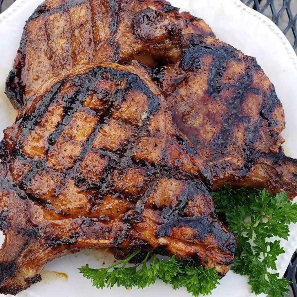 Grilled Pork Ribeye Chops