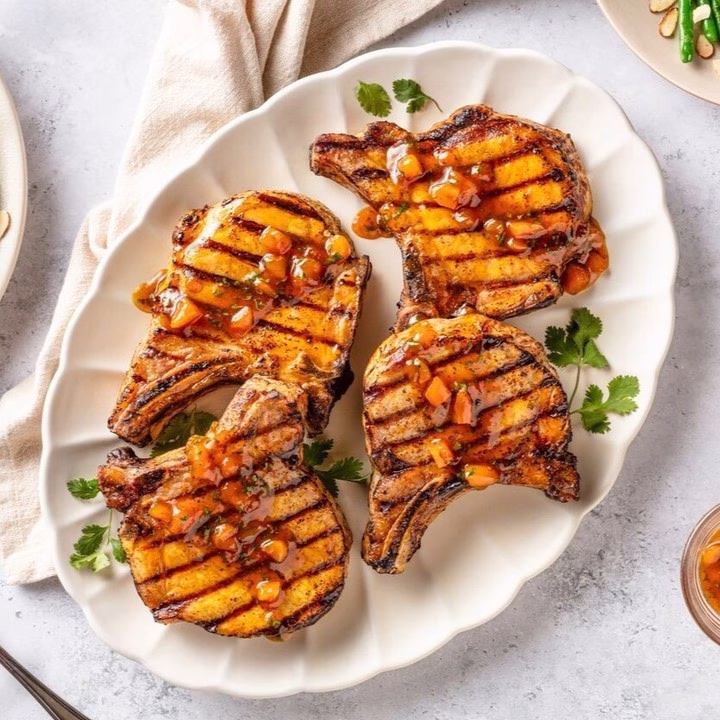 Grilled Pork Sirloin Chops