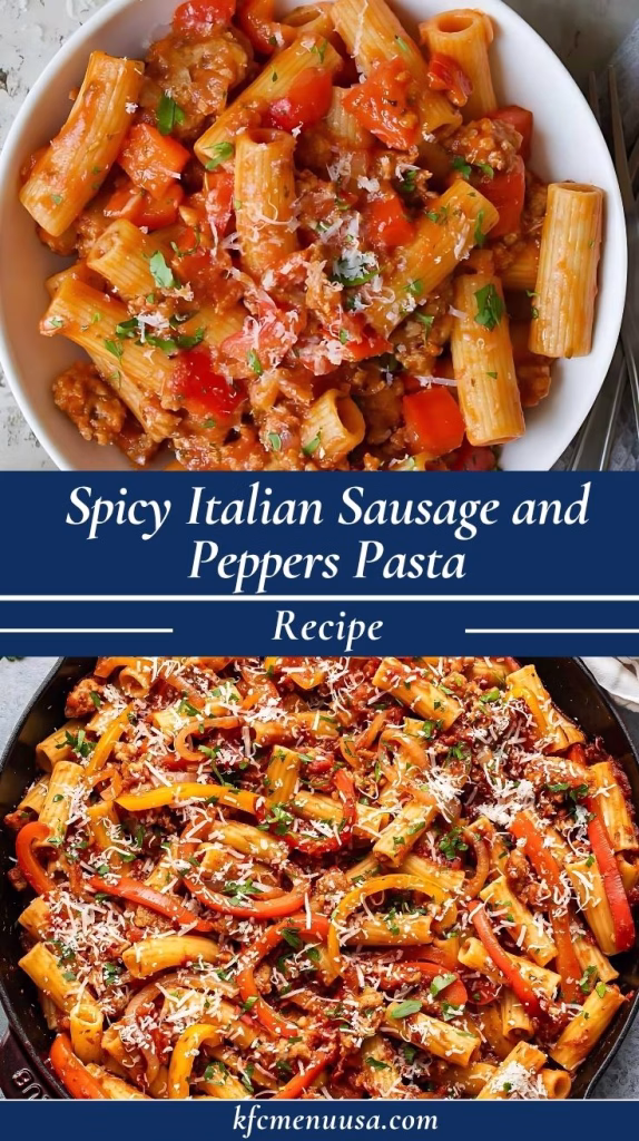 Spicy Italian Sausage and Peppers Pasta Recipe