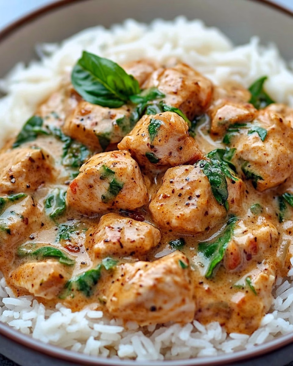 Basil Chicken in Coconut Curry Sauce Recipe