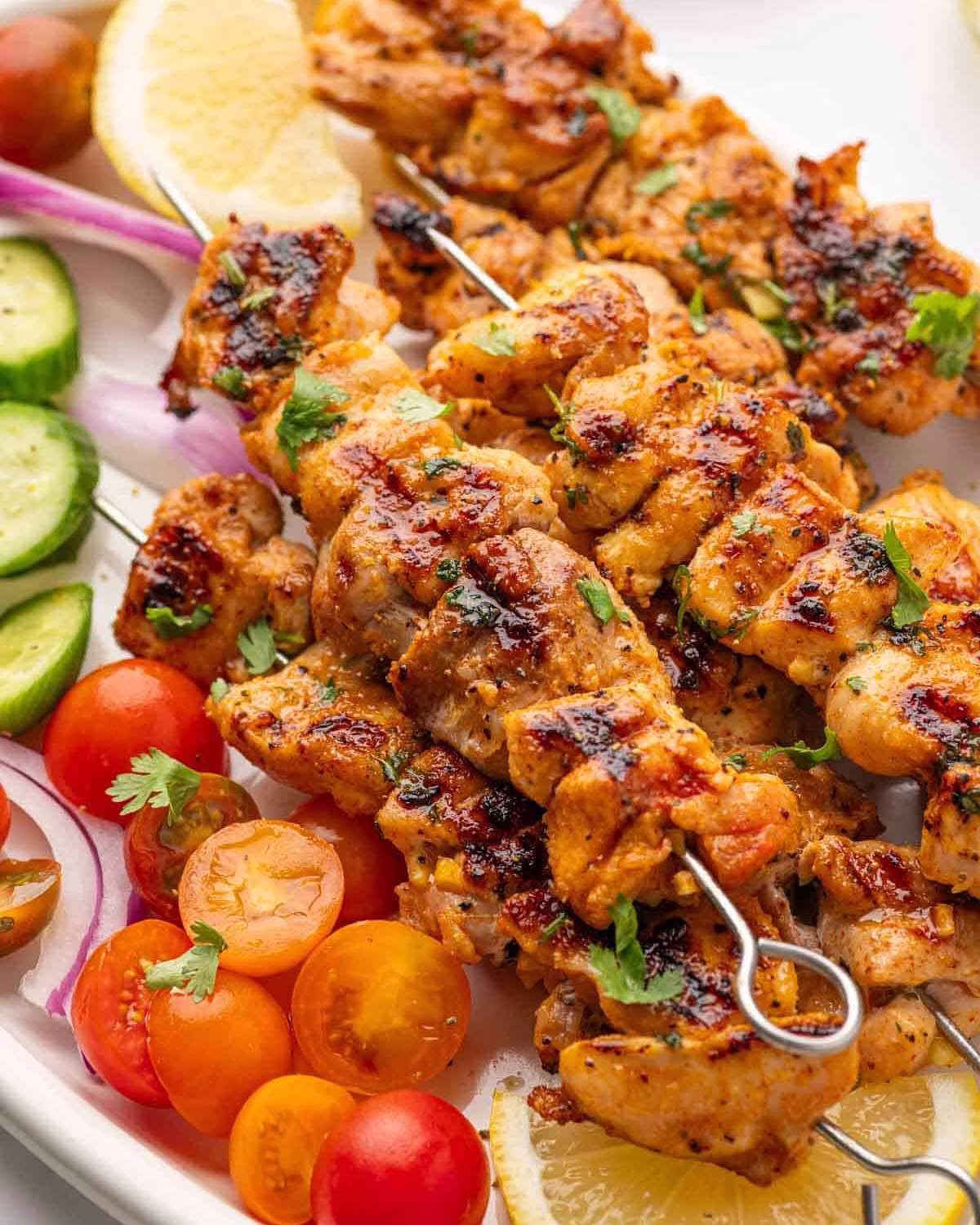 Lemon Basil Chicken Kebabs Recipe