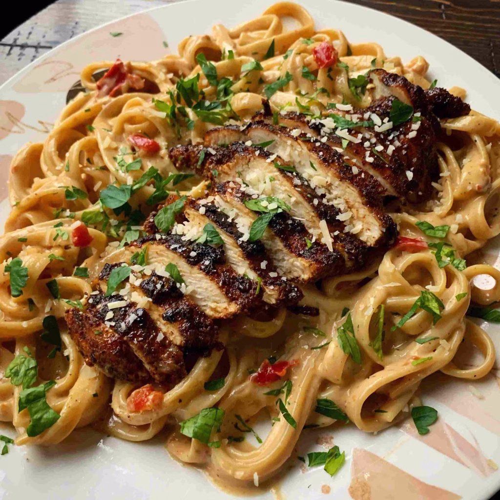 Blackened Cajun Chicken Alfredo Recipe