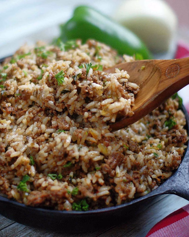 Dirty Rice with Ground Beef Recipe
