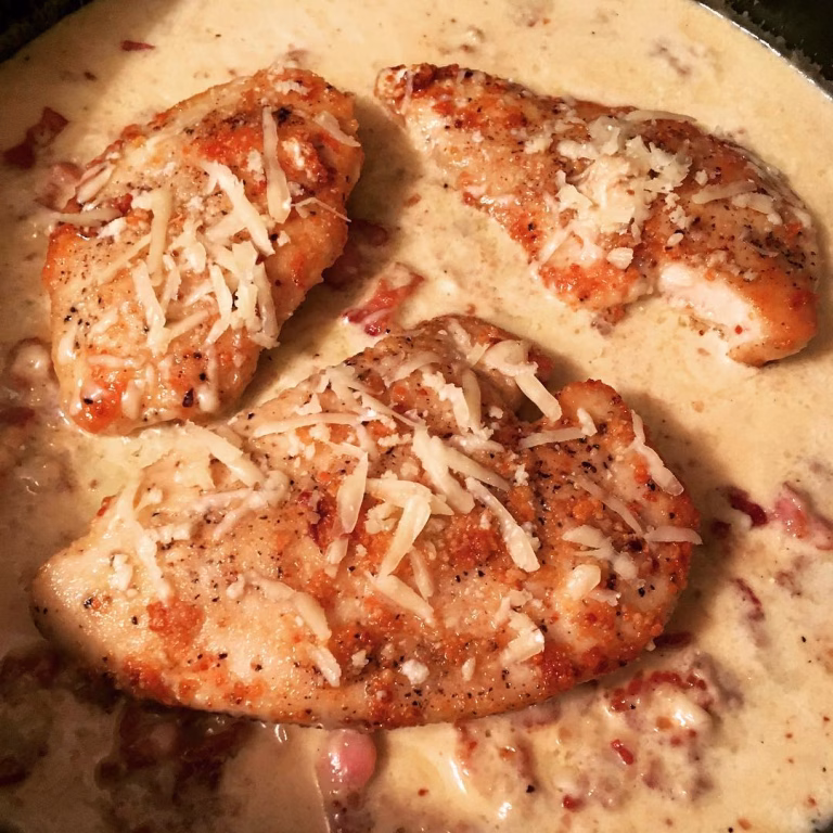 creamy parmesan carbonara chicken recipe