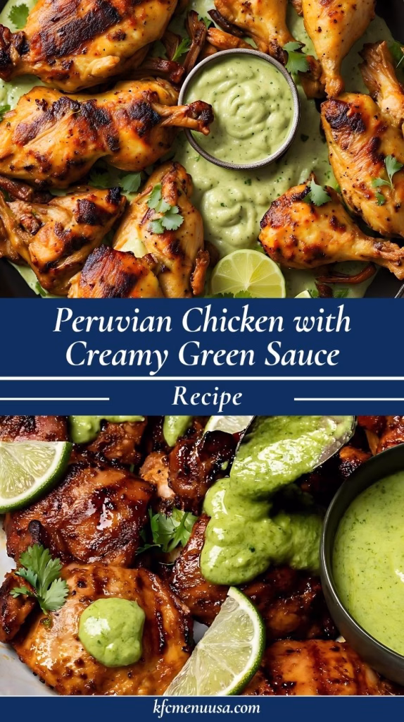 Peruvian Chicken with Creamy Green Sauce Recipe