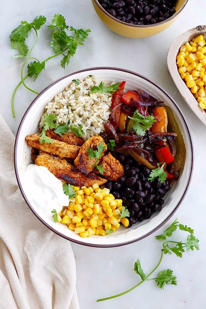 Chicken Fajita Burrito Bowl Recipe