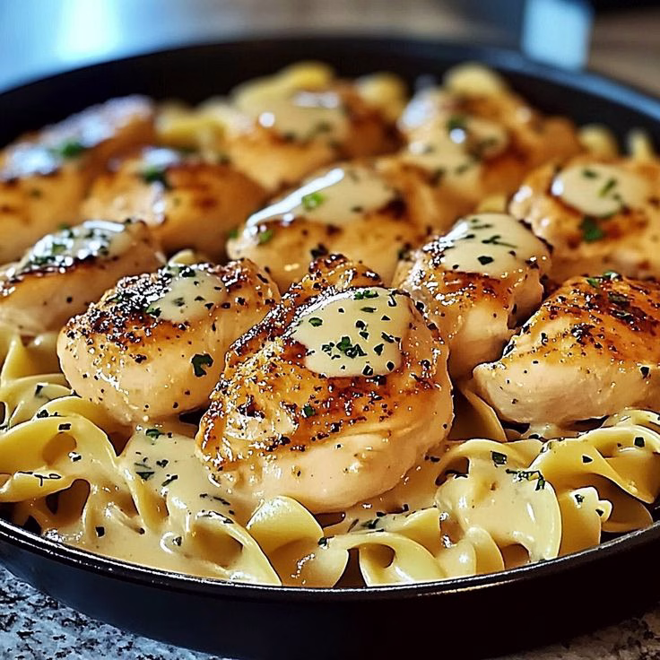 Chicken with Buttered Noodles Recipe
