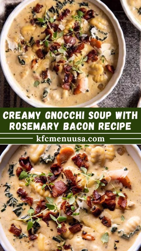 Creamy Gnocchi Soup with Rosemary Bacon Recipe