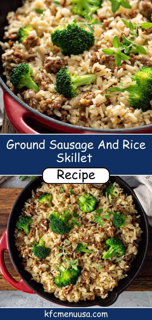 Ground Sausage And Rice Skillet Recipe