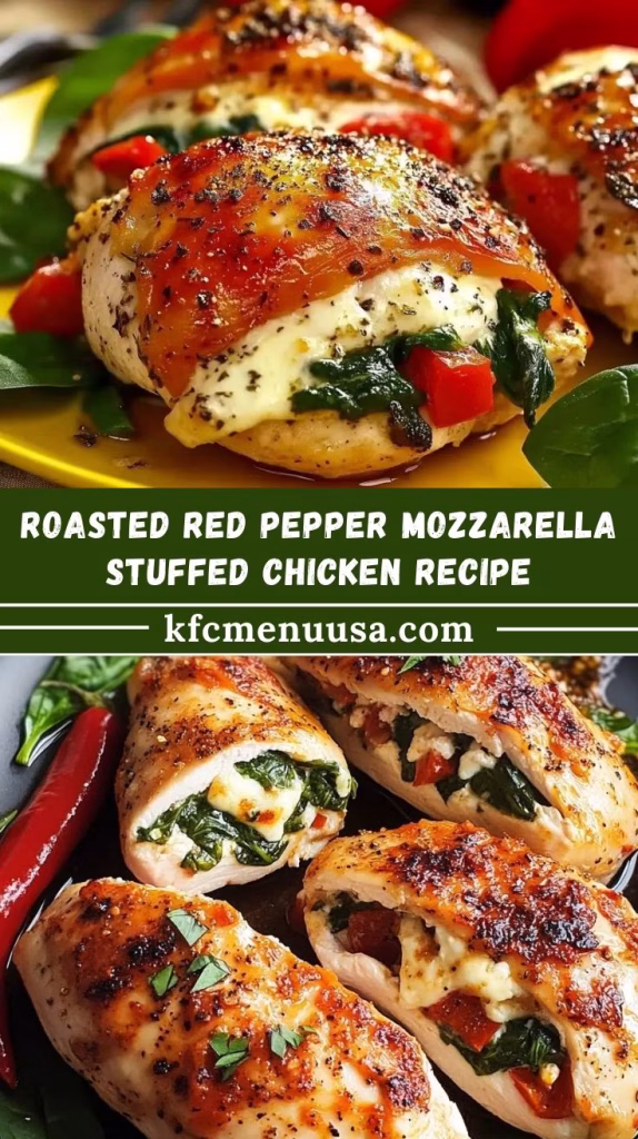 Roasted Red Pepper Mozzarella Stuffed Chicken Recipe