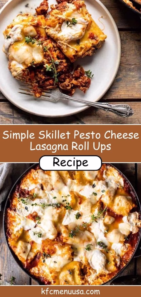 Simple Skillet Pesto Cheese Lasagna Roll-Ups Recipe