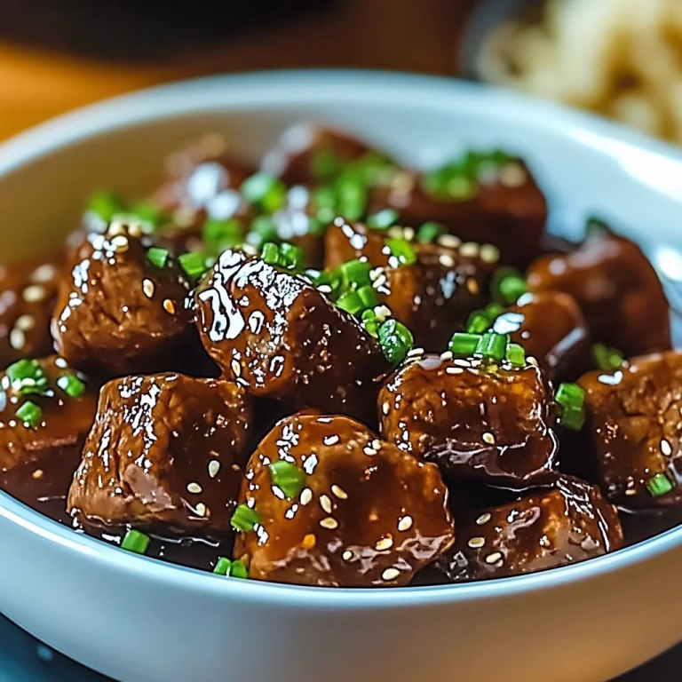 Slow Cooker Honey Garlic Steak Bites Recipe