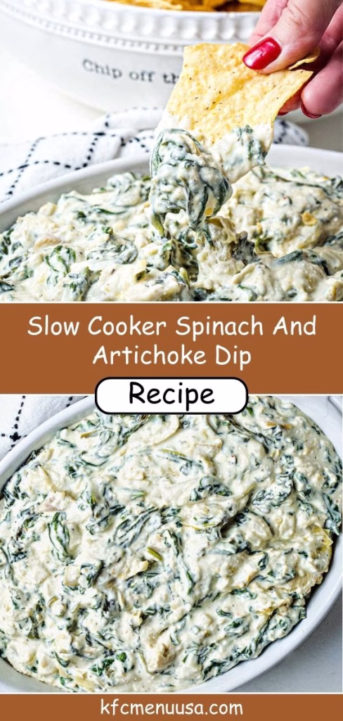 Slow Cooker Spinach And Artichoke Dip Recipe
