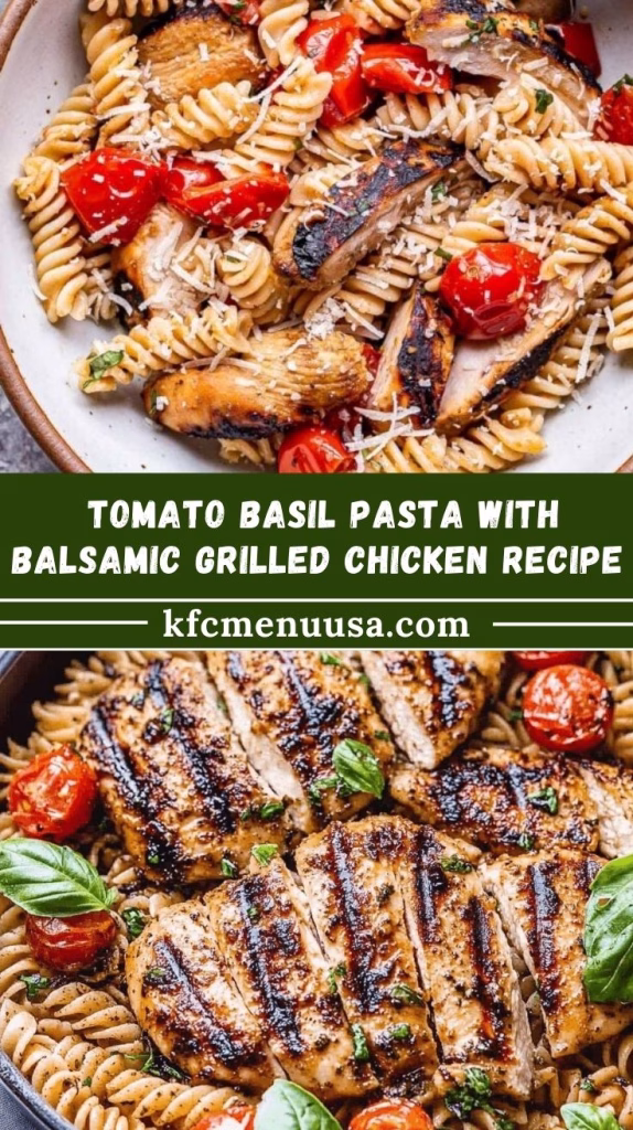 Tomato Basil Pasta with Balsamic Grilled Chicken Recipe