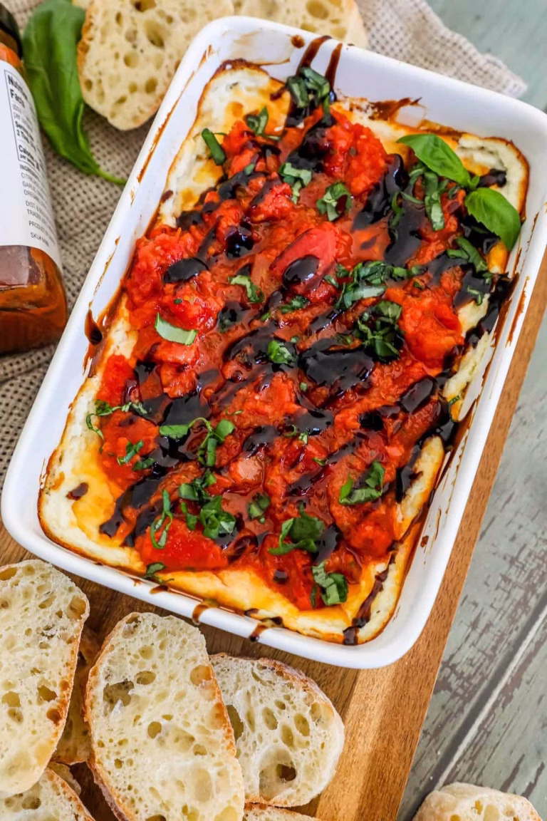 Baked Goat Cheese Bruschetta Dip Recipe