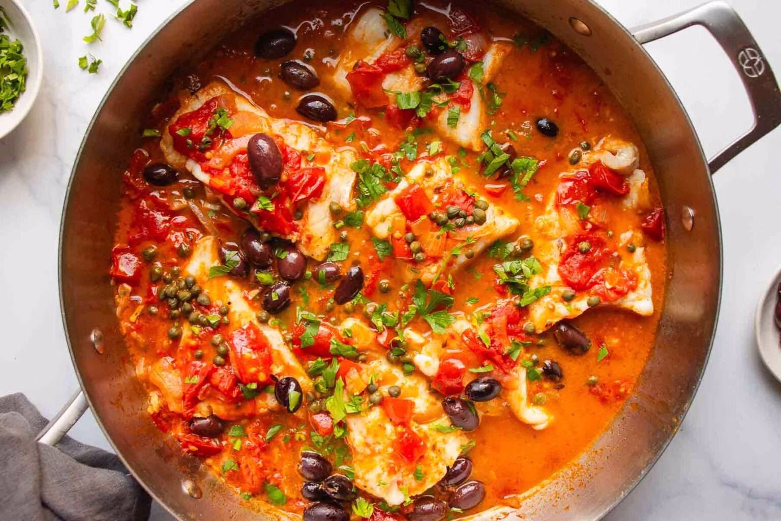 Cod Provencal With Tomatoes Capers And Olives Recipe