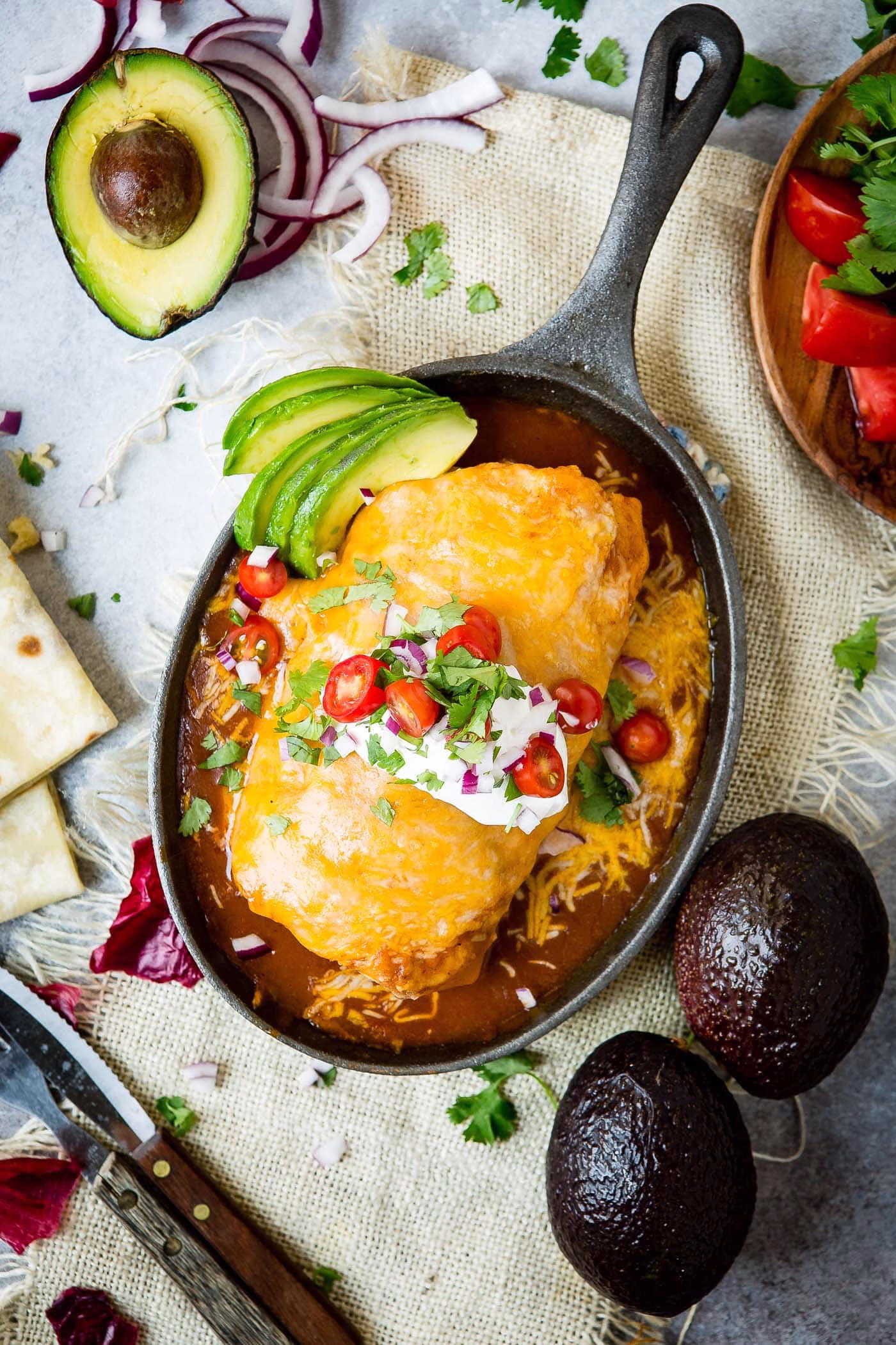 Enchilada Style Ground Beef Burritos Recipe